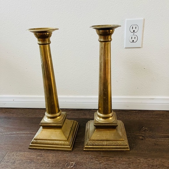 Other - Antique Brass Candlestick Holders Set of 2